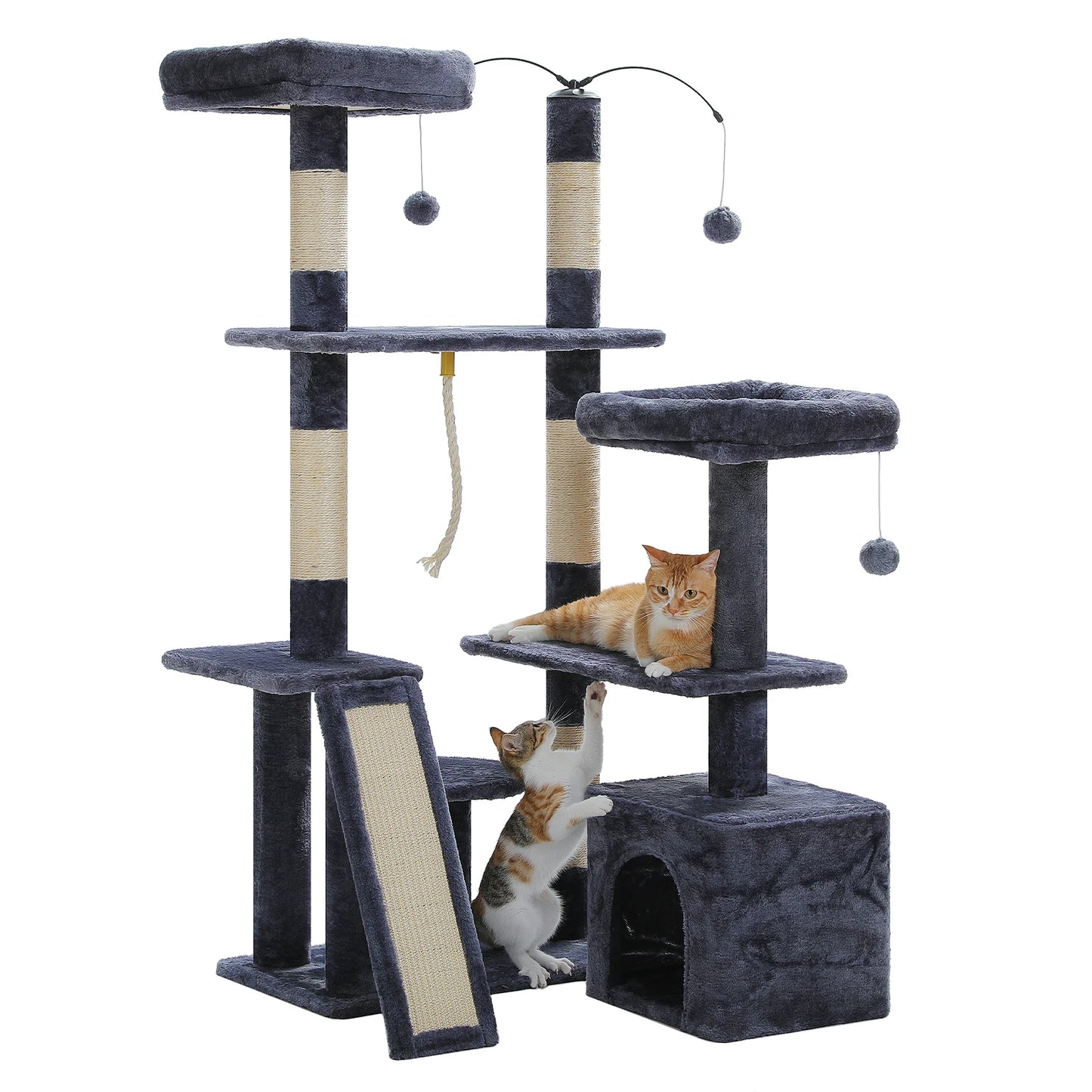 Multi-Level Cat Tree Tower with Sisal Scratching Posts and Pad Soft Top Perch Large Cat Condo for Indoor Cat Scratchers Cat Toys