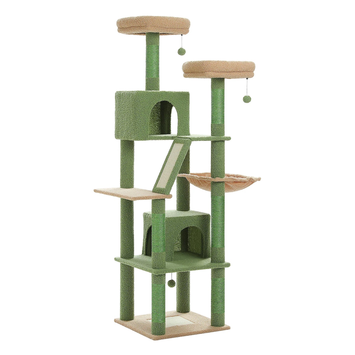 Tall Cat Tree Large Cat Tower for Indoor Cats Multi-Level Plush Cat Condo with Scratching Posts Scratching Boards Perches Caves