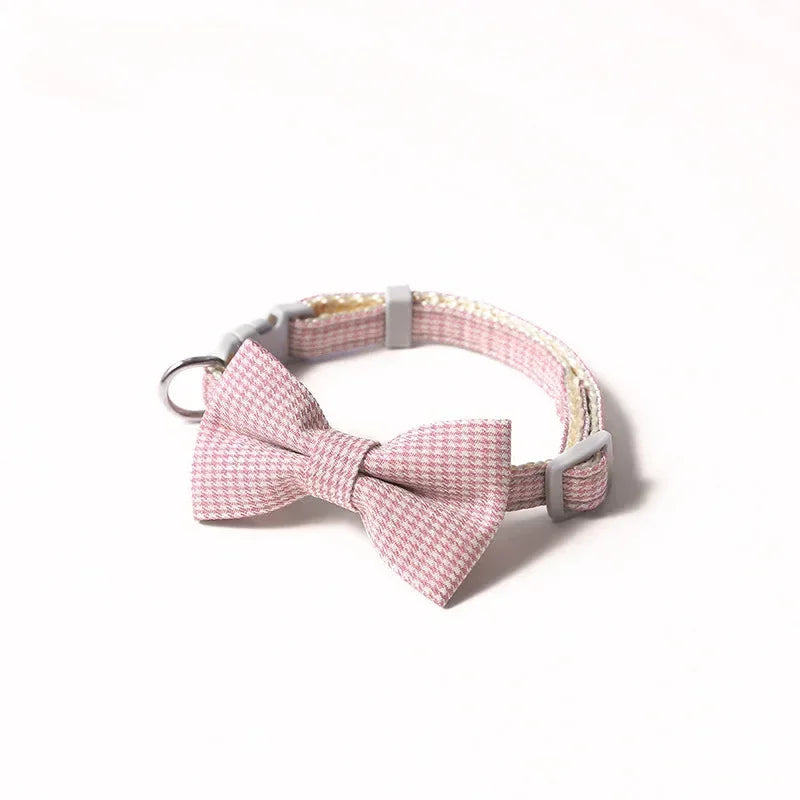 Cute Cat Collar with Bow Tie Adjustable Design Pet Dogs Cats Puppy Necklace Pet Supplies