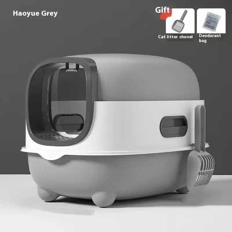 Enclosed Cat Litter Box Furniture - Extra Large Covered Design With Odor Control, High Privacy & Easy Clean