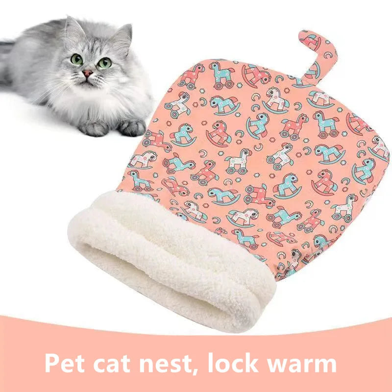 New Autumn and winter warm cat nest closed cat bed cute cat sleeping bag Christmas essential pet supplies