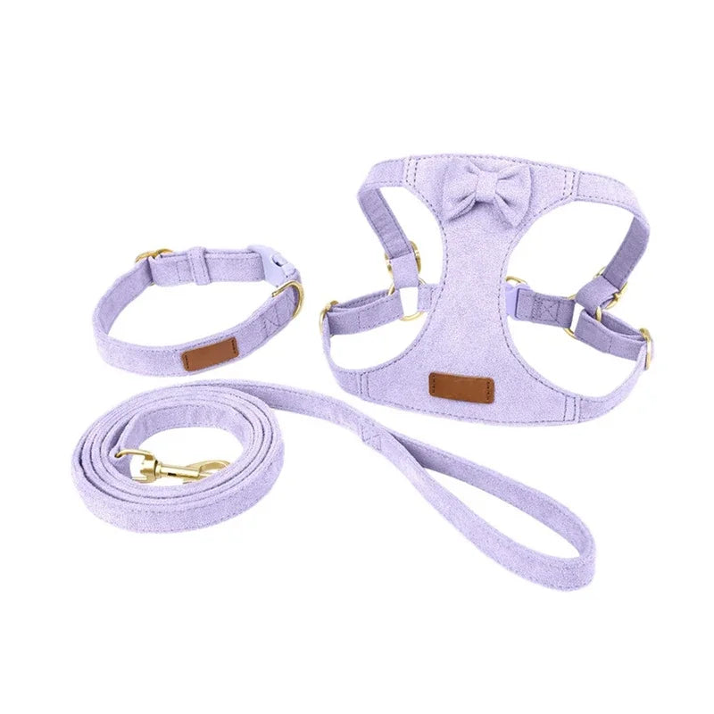 Small Dog Harness Collar and Leash Set, No Chock No Pull Soft Mesh Adjustable Dog Vest Harnesses for for Puppy Small Dogs