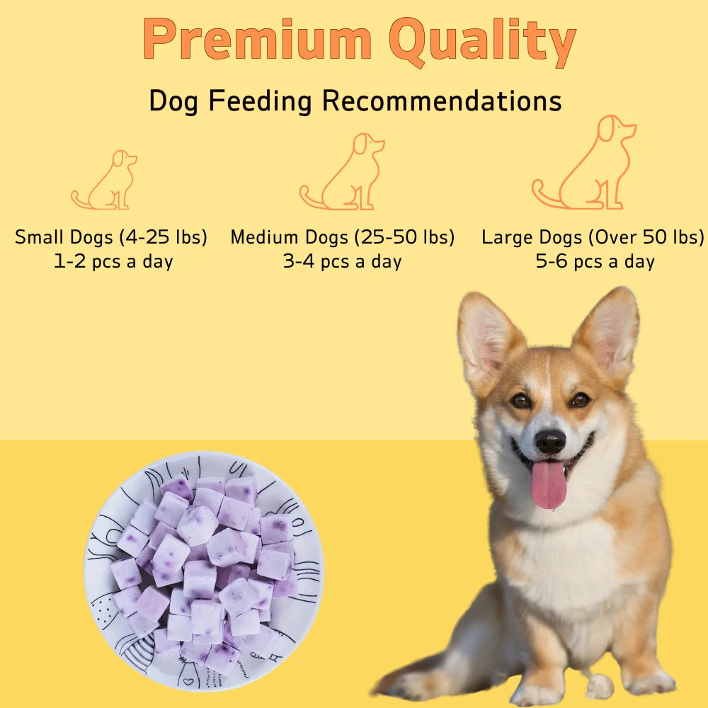100g/3.53oz  Fruit Yogurt Cubes Dog Treats For Dogs Or Cats, Made With Yogurt And Fruit, Healthy, Easily Digestible