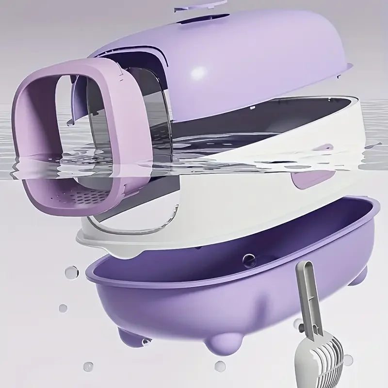 Enclosed Cat Litter Box Furniture - Extra Large Covered Design With Odor Control, High Privacy & Easy Clean