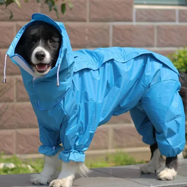 Waterproof Dog Raincoat Hoodie Jacket Rain Poncho Pet Rainwear Clothes Outdoor Golden Large Dogs Raincoat Pet Dog Clothing Coat
