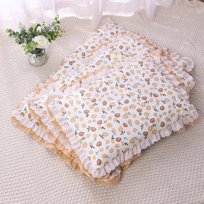 Cute Cat Bed With Pillow Universal Three-Piece Princess Nest Dog Kennel Pet Cushion Small Medium Cat Sleeping Bed Pet Blanket