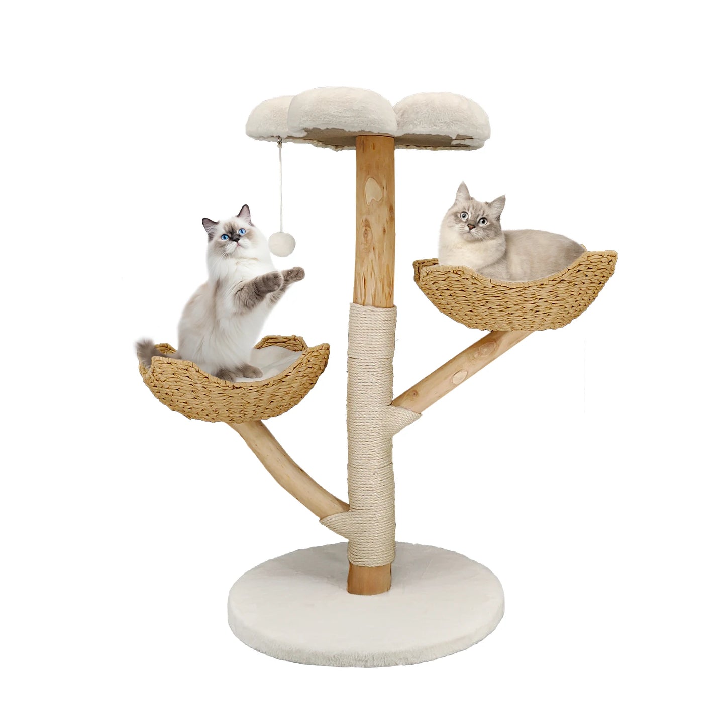 Large Cat Tree Tall Cat Tower for Indoor Cats Multi-Level Plush Cat Condo with Scratching Posts Scratching Boards Perches Caves