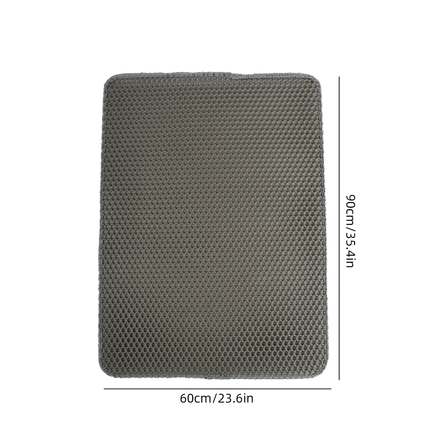 Gray Cat Litter Mat Wear-Resistant, Non-Slip, Sand-Proof And Waterproof For Cats Dogs, Can Be Cleaned Urine-Proof Trap