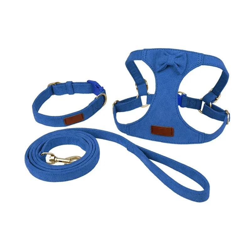 Small Dog Harness Collar and Leash Set, No Chock No Pull Soft Mesh Adjustable Dog Vest Harnesses for for Puppy Small Dogs