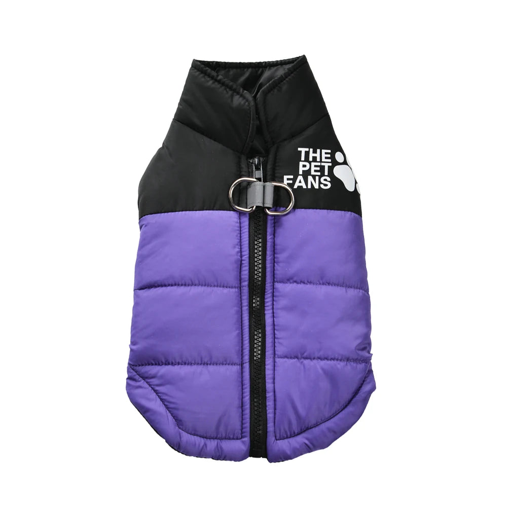 Warm Pet Clothing Winter Reflective Dog Costume Soft Windproof Zipper Jacket Coat With D-ring For Small Dog Chihuahua Labrador