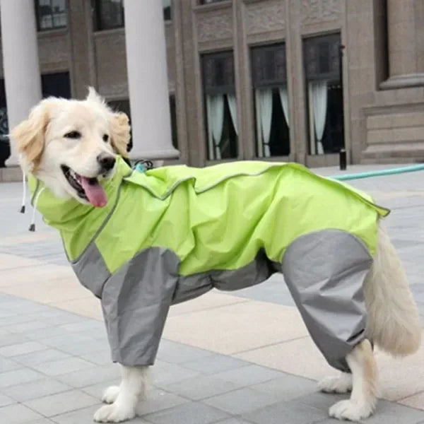 Waterproof Dog Raincoat Hoodie Jacket Rain Poncho Pet Rainwear Clothes Outdoor Golden Large Dogs Raincoat Pet Dog Clothing Coat