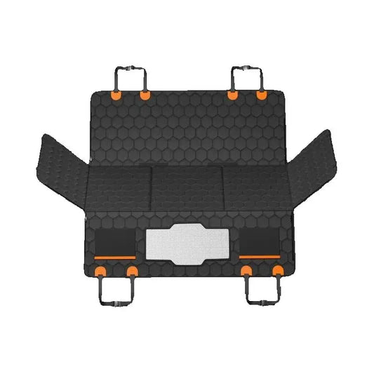 SucceBuy Back Seat Extender Dog Car Seat Cover for Back Seat Bed with Mesh Window and Storage Pocket Supports 350lbs Dog Hammock