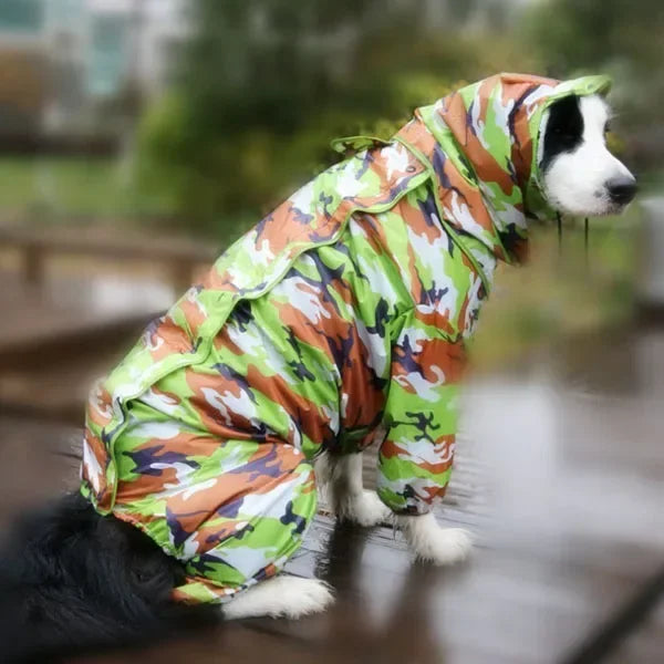 Waterproof Dog Raincoat Hoodie Jacket Rain Poncho Pet Rainwear Clothes Outdoor Golden Large Dogs Raincoat Pet Dog Clothing Coat