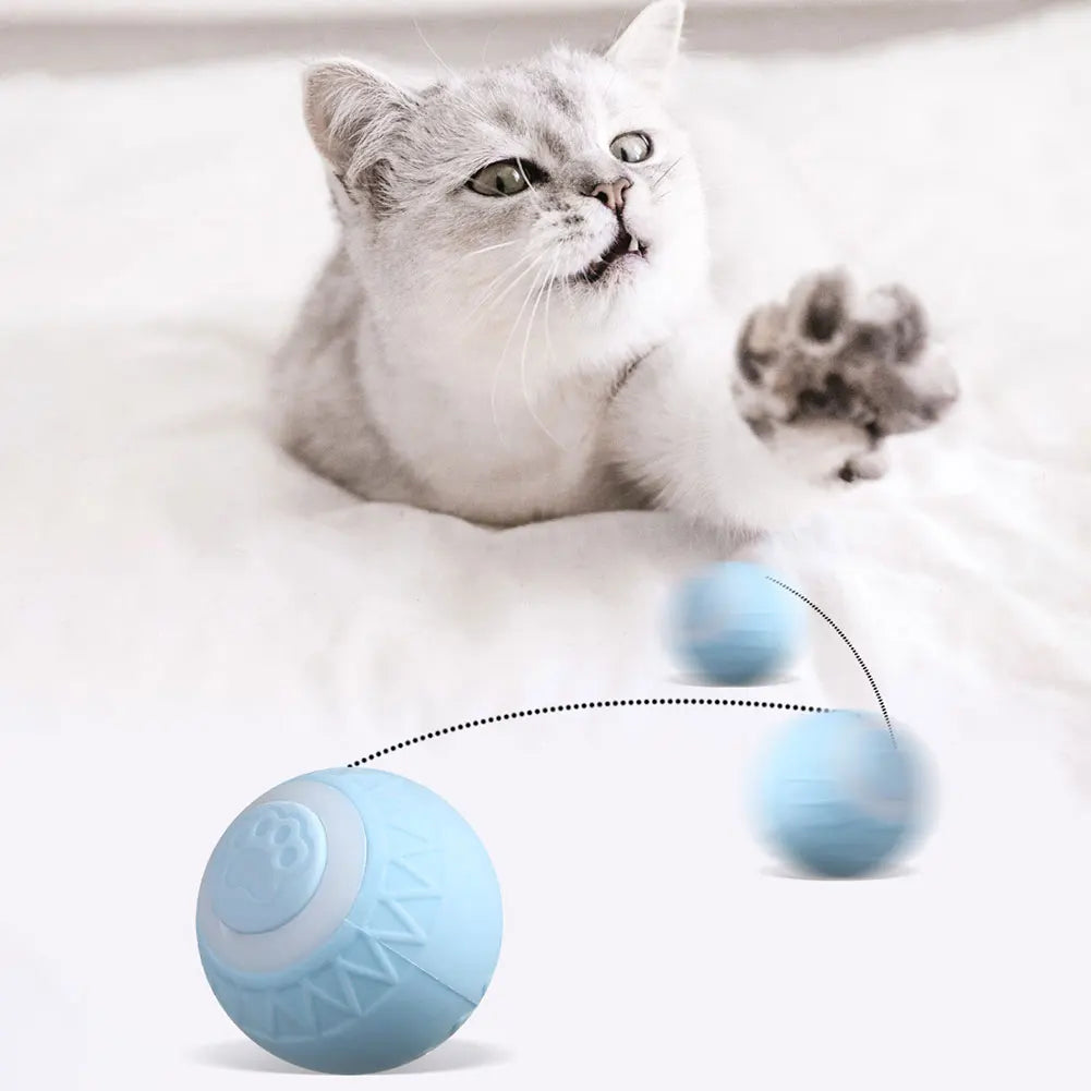 1-6pcs Automatic Rolling Ball Interactive Cat Toy Ball Smart Electric Cat Ball Toys Training Cat Simulated Rat Pet Supplies  ﻿