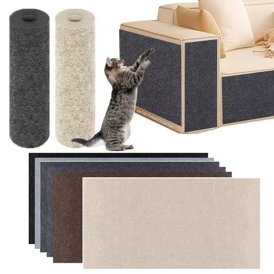 Anti Cat Scratch Sofa Cat Crawling Mat DIY Cat Scratching Post Sofa Protection Self-adhesive Carpet Cats Scratch Board Cats Toys