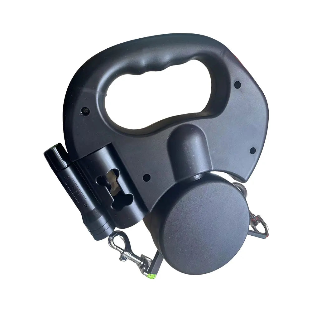 Double Headed Dog Leash Traction Rope with LED Light Dog Walking Leash Retractable Dog Leash for Small Medium Dogs