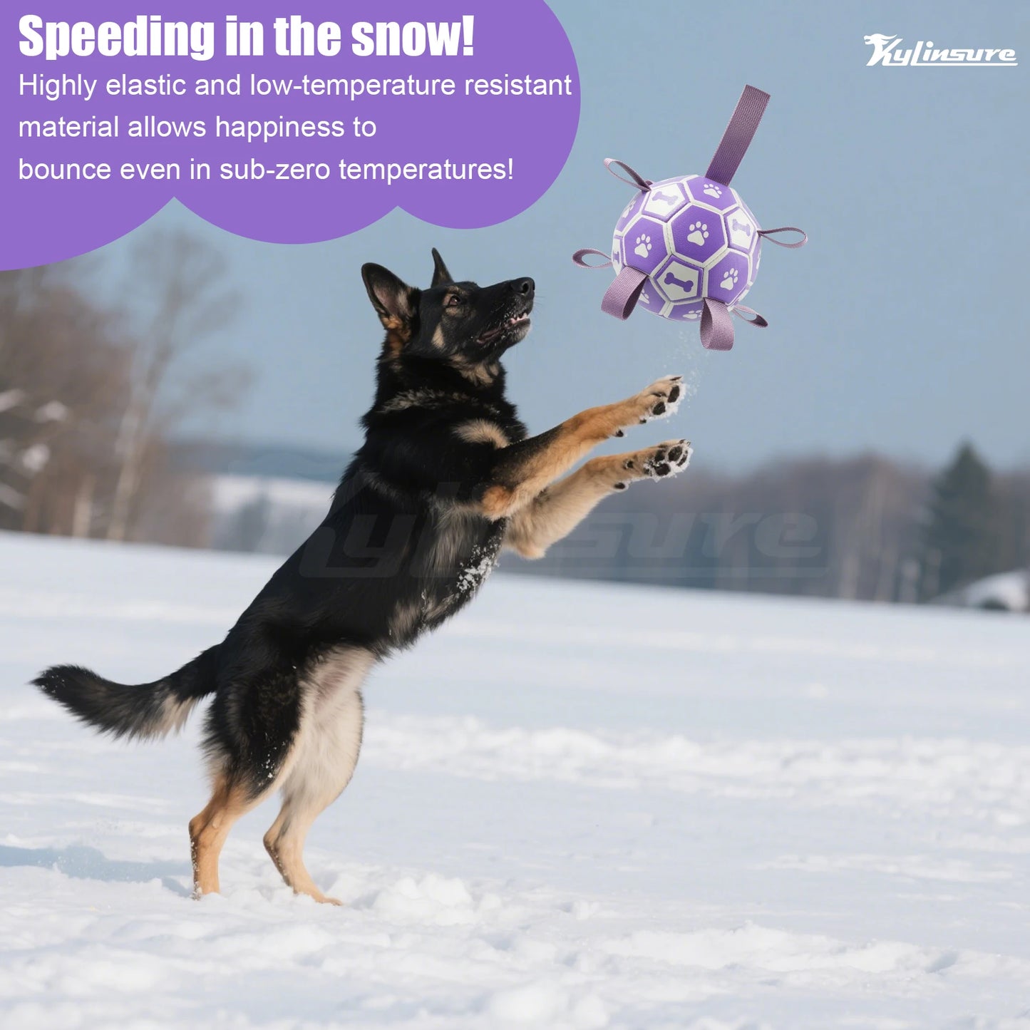 Dog Toys Soccer Ball with Straps, Interactive Dog Toys for Tug of War, Puppy Birthday Gifts, Water Toy, Durable Dogs Balls World