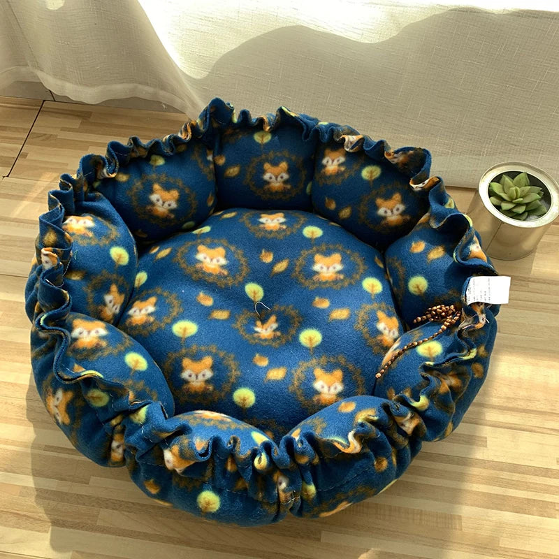 Creative Soft Warm Pet Bed Nest Dual-Use Adjustable Drawstring Pet Nest Bed Pet Cushion For Cats Puppies Pet Supplies