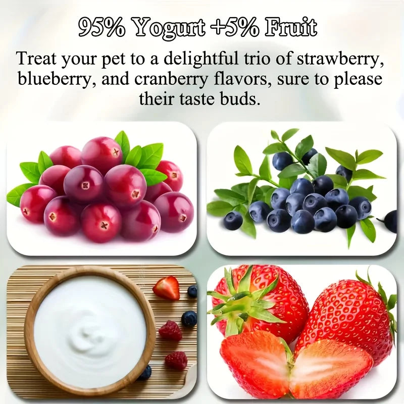 100g/3.53oz  Fruit Yogurt Cubes Dog Treats For Dogs Or Cats, Made With Yogurt And Fruit, Healthy, Easily Digestible