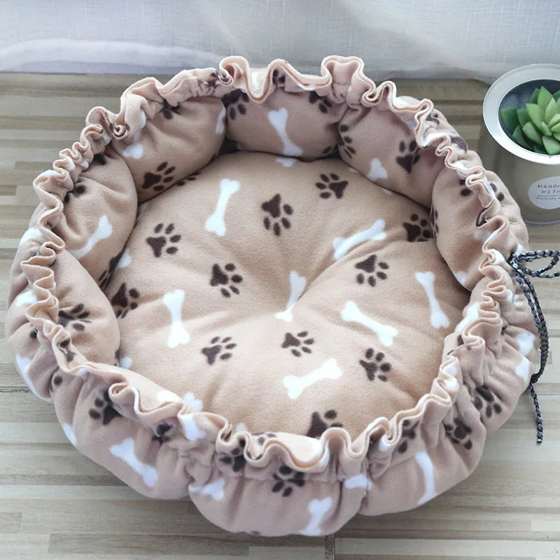 Creative Soft Warm Pet Bed Nest Dual-Use Adjustable Drawstring Pet Nest Bed Pet Cushion For Cats Puppies Pet Supplies