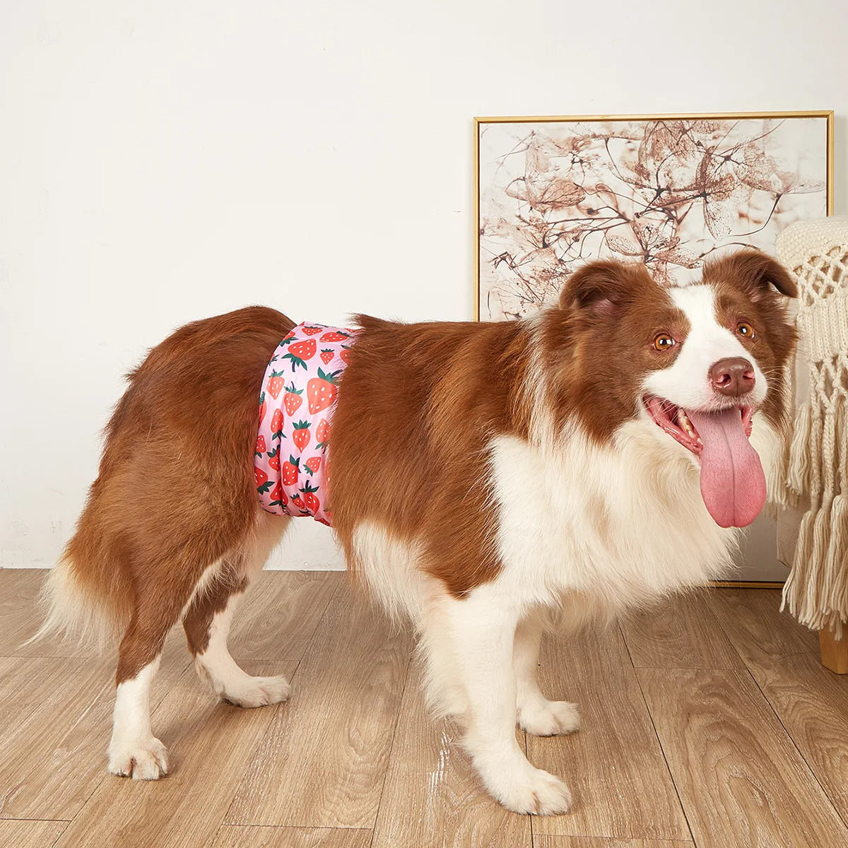 Cartoon Reusable Animals Pet Dog Male Dog Physiological Pant Adjustable Sanitary Underwear Belly Wrap Band Cotton Diaper Puppy
