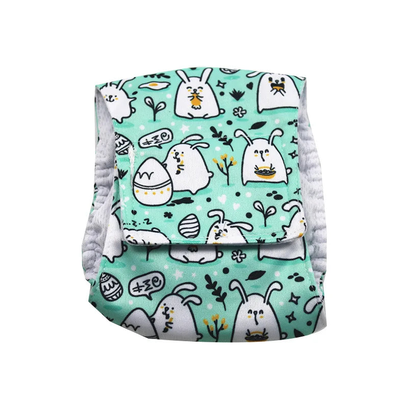Cartoon Reusable Animals Pet Dog Male Dog Physiological Pant Adjustable Sanitary Underwear Belly Wrap Band Cotton Diaper Puppy