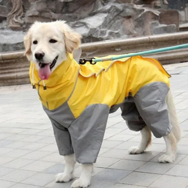 Waterproof Dog Raincoat Hoodie Jacket Rain Poncho Pet Rainwear Clothes Outdoor Golden Large Dogs Raincoat Pet Dog Clothing Coat