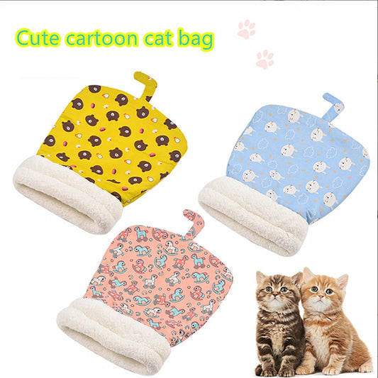 New Autumn and winter warm cat nest closed cat bed cute cat sleeping bag Christmas essential pet supplies