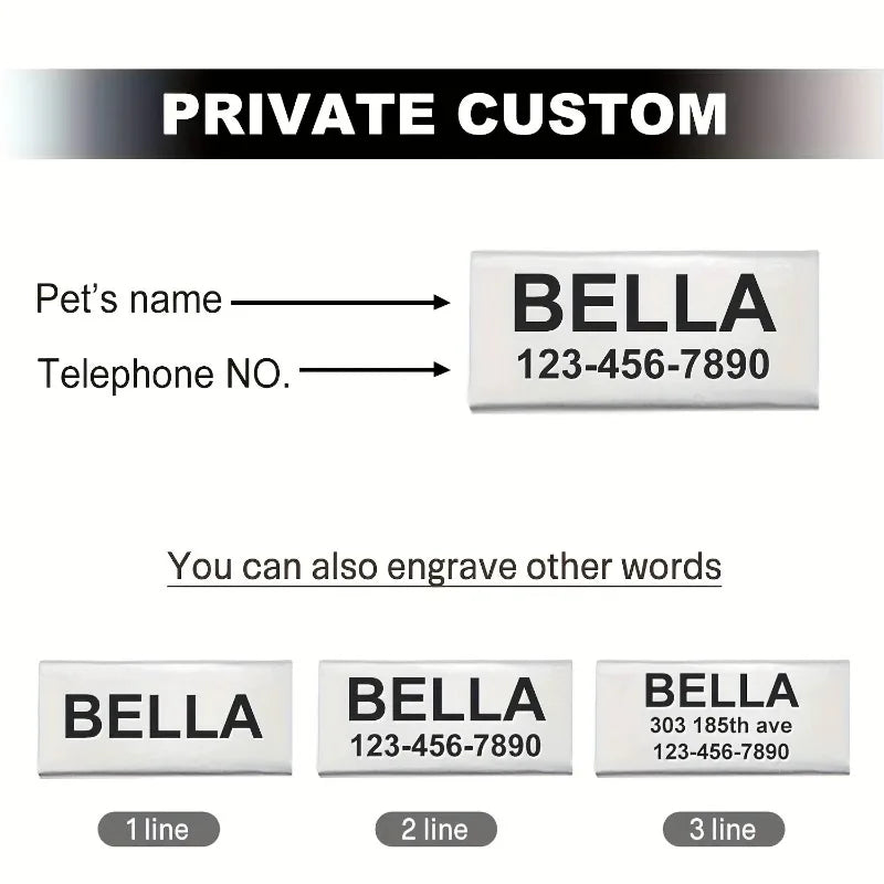 Personalized Printed Cat Collar With Bell Adjustable Kitten Puppy Collars Free Engraved ID Nameplate Anti-lost Safety Buckle