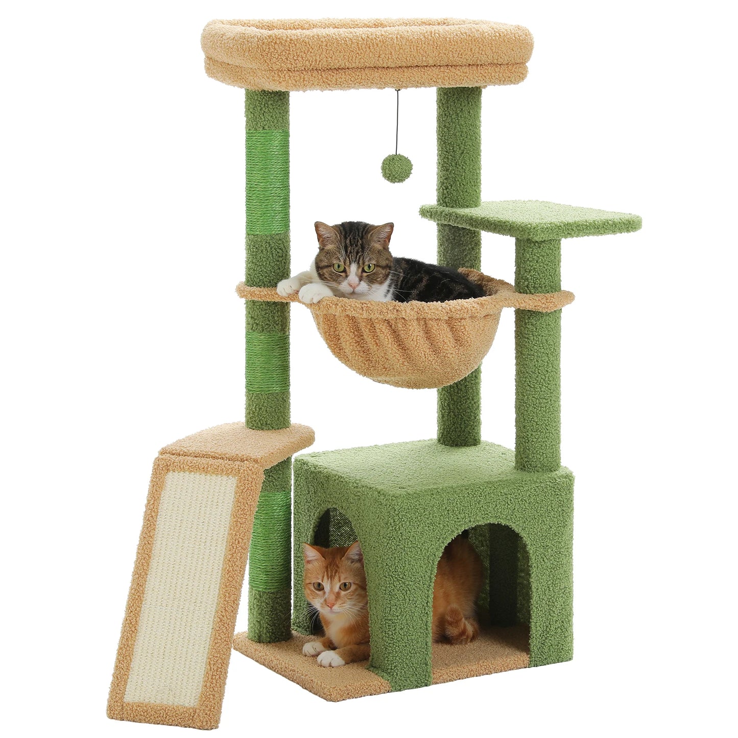 Small Cat Tree Cat Tower with Natural Sisal Scratching Post,Spacious Top Perch,Privite Cat Condo Perfect for Indoor Cats,Cat Toy