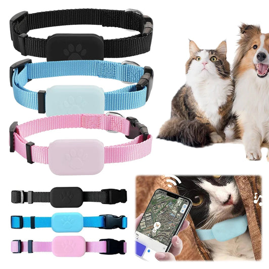 Pet GPS Tracker with Adjustable Collar Cat Locator Smart Pet Locator for Dogs & Cats