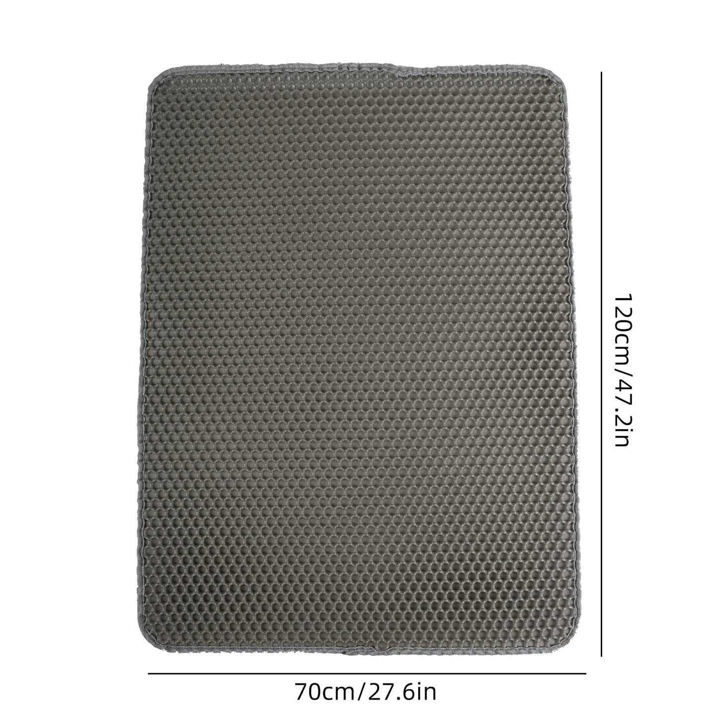 Gray Cat Litter Mat Wear-Resistant, Non-Slip, Sand-Proof And Waterproof For Cats Dogs, Can Be Cleaned Urine-Proof Trap