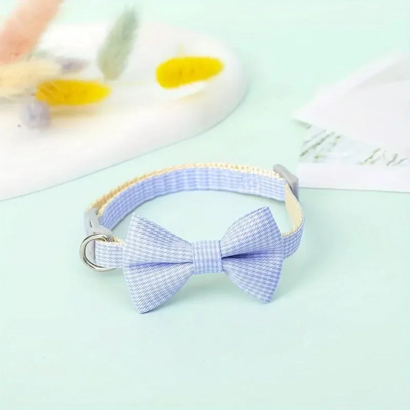 Cute Cat Collar with Bow Tie Adjustable Design Pet Dogs Cats Puppy Necklace Pet Supplies