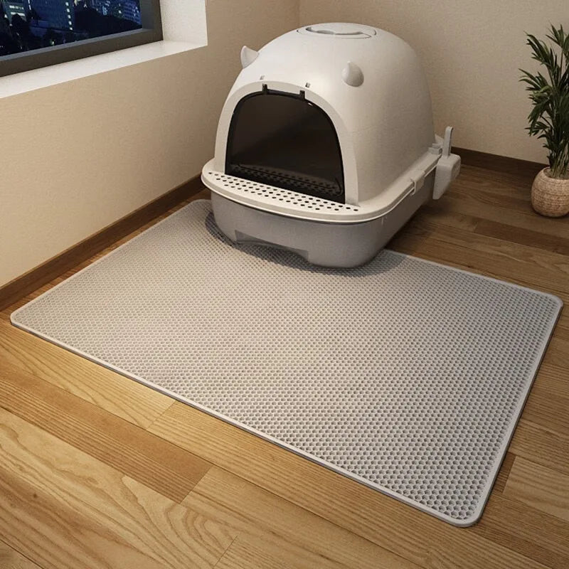 Double layer cat litter mat ，Wear-resistant, Waterproof, Non-Slip sand cat pads，Pet litter box，Washable cat beds，Pet accessoires