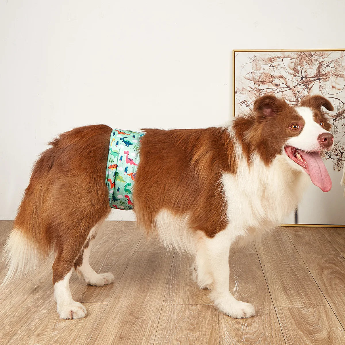 Cartoon Reusable Animals Pet Dog Male Dog Physiological Pant Adjustable Sanitary Underwear Belly Wrap Band Cotton Diaper Puppy