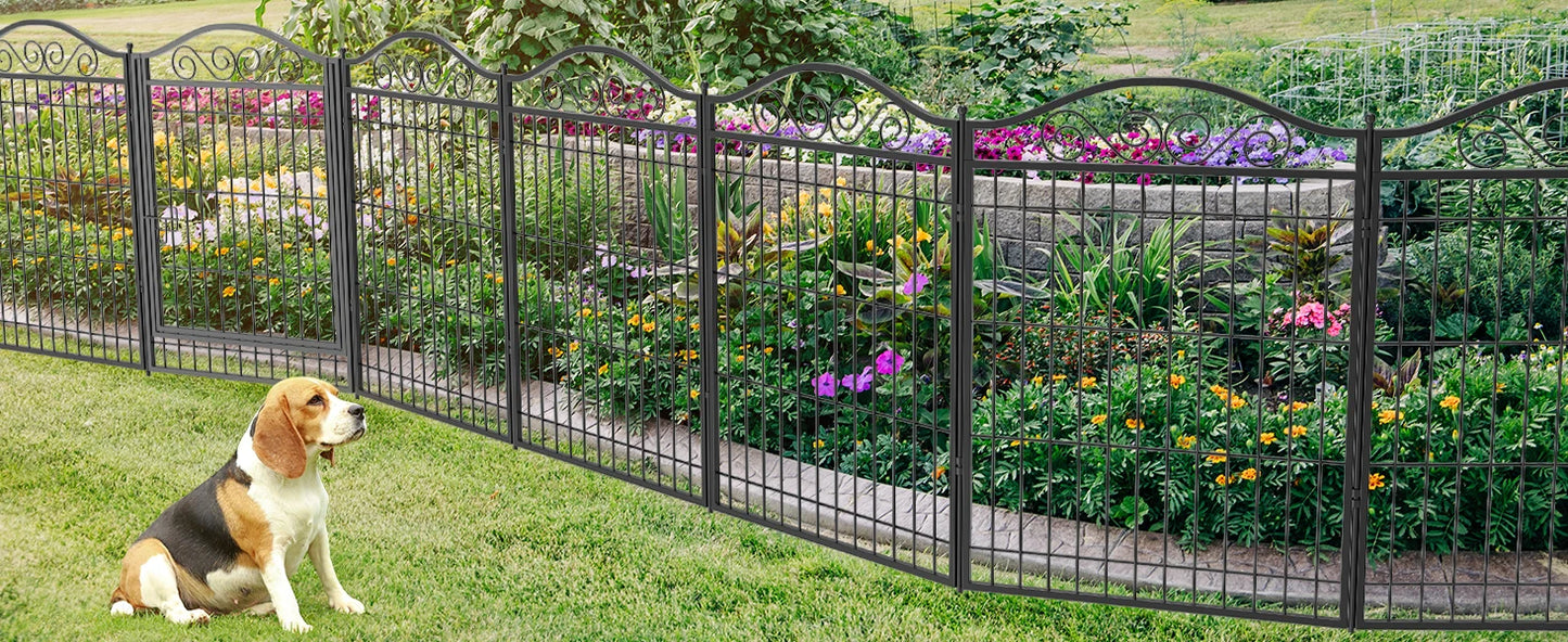 Heavy Duty Dog Playpen 8 Panels Pet Animal Dog Kennel Pen Fence Enclosure Cage Metal Camping Pet Puppy Run Fences Grid with Door