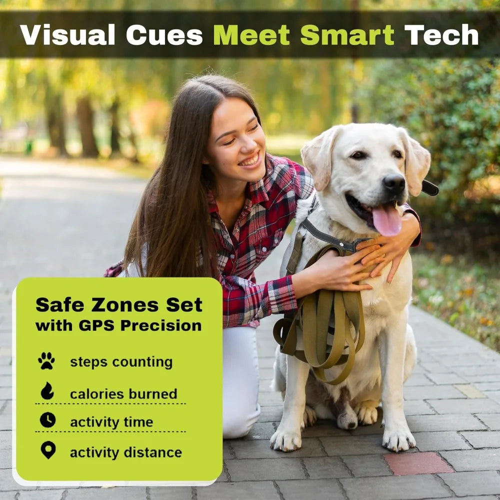 Customizable Invisible GPS Dog Collar Fence System, Waterproof LCD Collar & – Wireless Dog Fence, Wireless Pet Collar & App-Cont