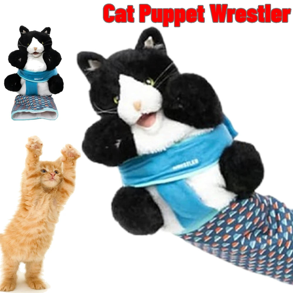 Cats Puppet Wrestler Cat Wrestling Toy Puppet Interactive Hand Puppet with Tough Padding for Safe Play Cat and Dog Toys