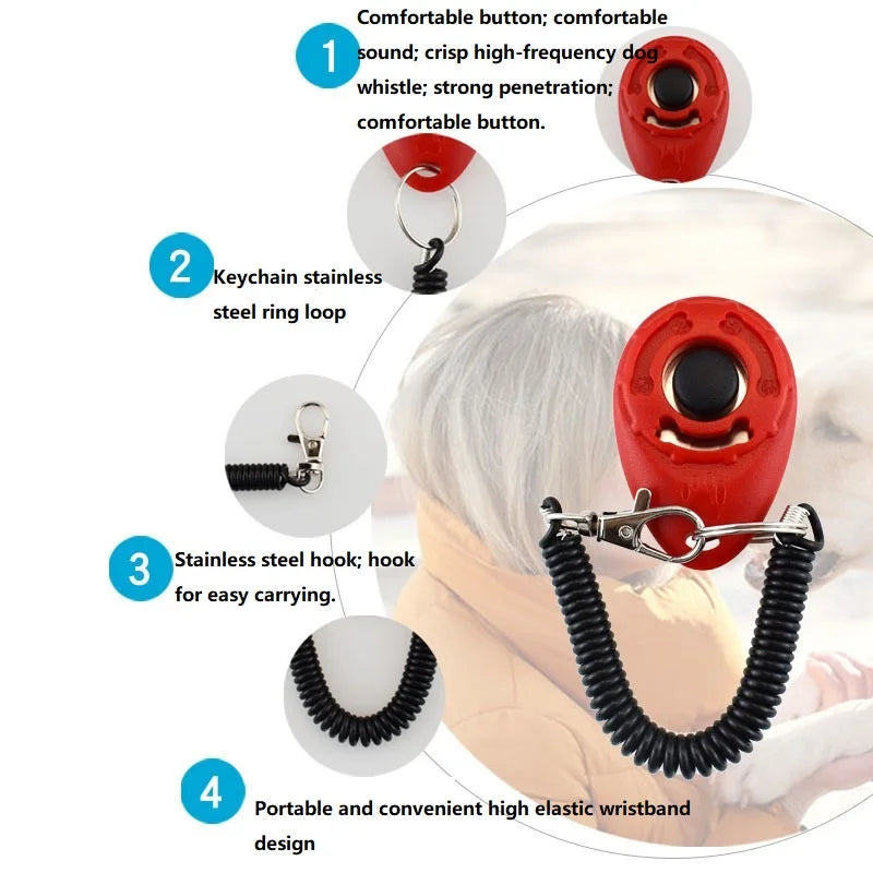 New Training Clicker Dog Training Clicker Pet Cat Dog Click Trainer GXLYP03