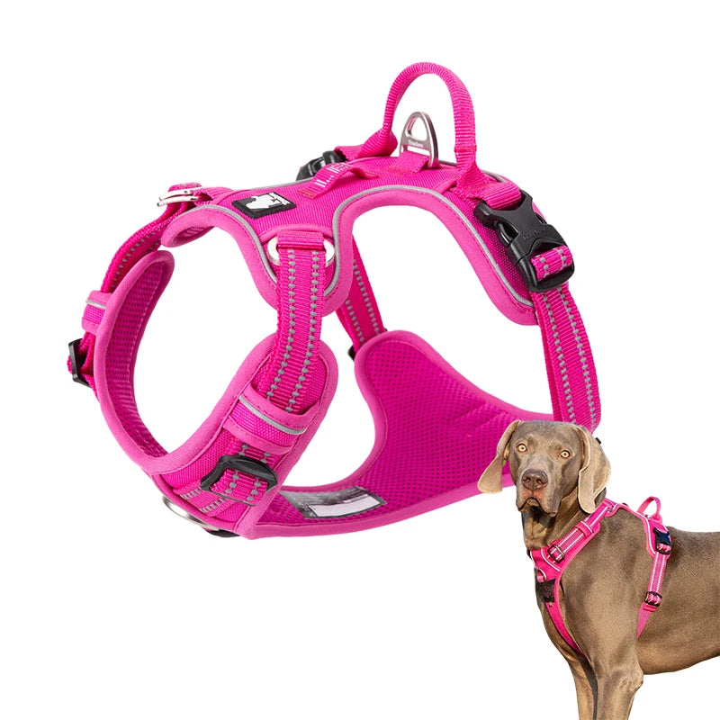 Winhyepet Training Dog Vest Pet Reflectiv Light Nylon Padding Dog service Harness Protective Clothes For Small Meduim Large