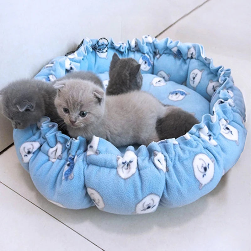 Creative Soft Warm Pet Bed Nest Dual-Use Adjustable Drawstring Pet Nest Bed Pet Cushion For Cats Puppies Pet Supplies
