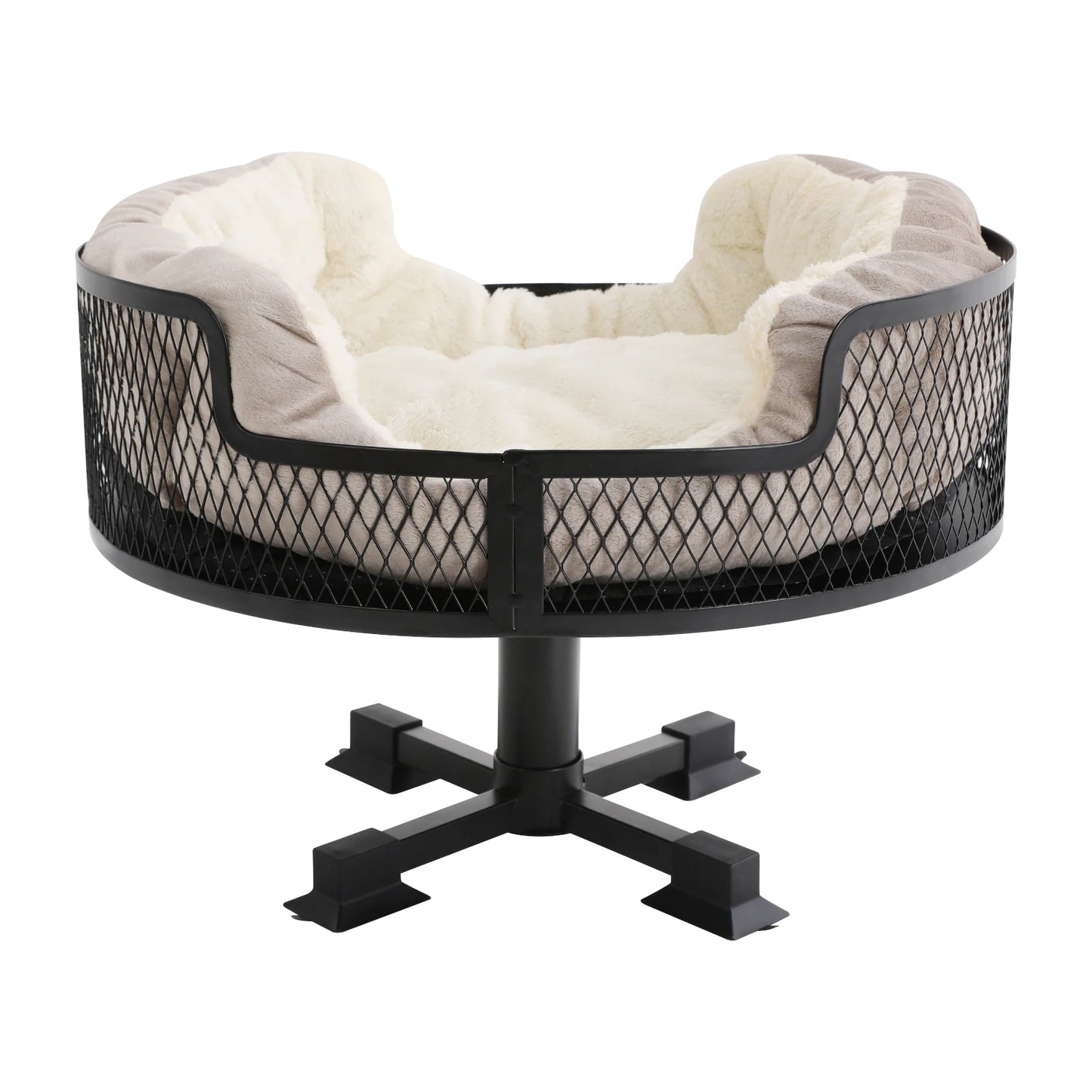 Portable Stainless Steel Elevated Cat Desk Bed 22.05 Lbs Weight Capacity Or Small Cats And Dogs