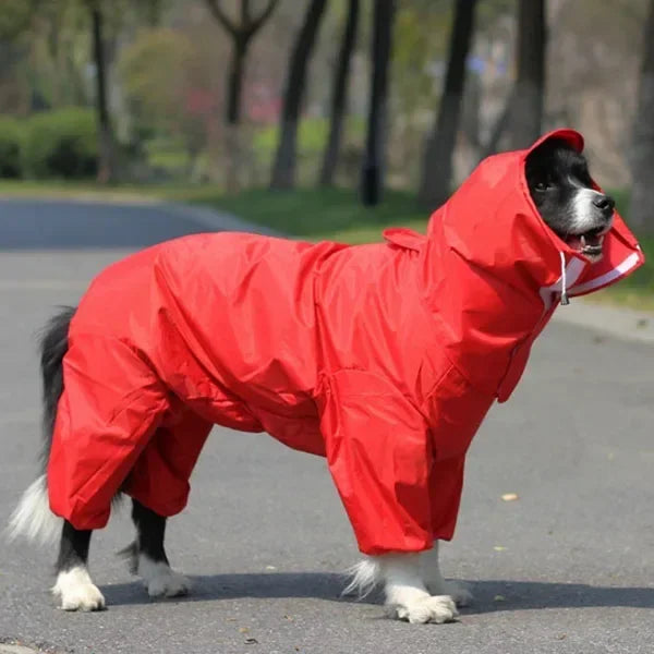 Waterproof Dog Raincoat Hoodie Jacket Rain Poncho Pet Rainwear Clothes Outdoor Golden Large Dogs Raincoat Pet Dog Clothing Coat